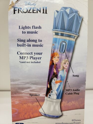Disney Frozen II Singing MP3 Microphone with Lights, Speaker & Built-in Music