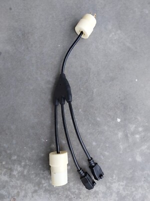 22 Inch 1 to 3 Outlet Locomotive Refrigerator Adapter Splitter Cable Plug Cord 