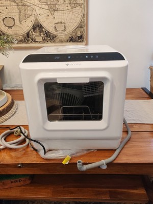 ecozy Portable Dishwasher Countertop, Mini Dishwasher with a Built-in 5L Tank