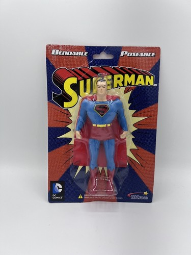 2002 DC Comics SUPERMAN Action Figure BENDABLE POSEABLE Toy