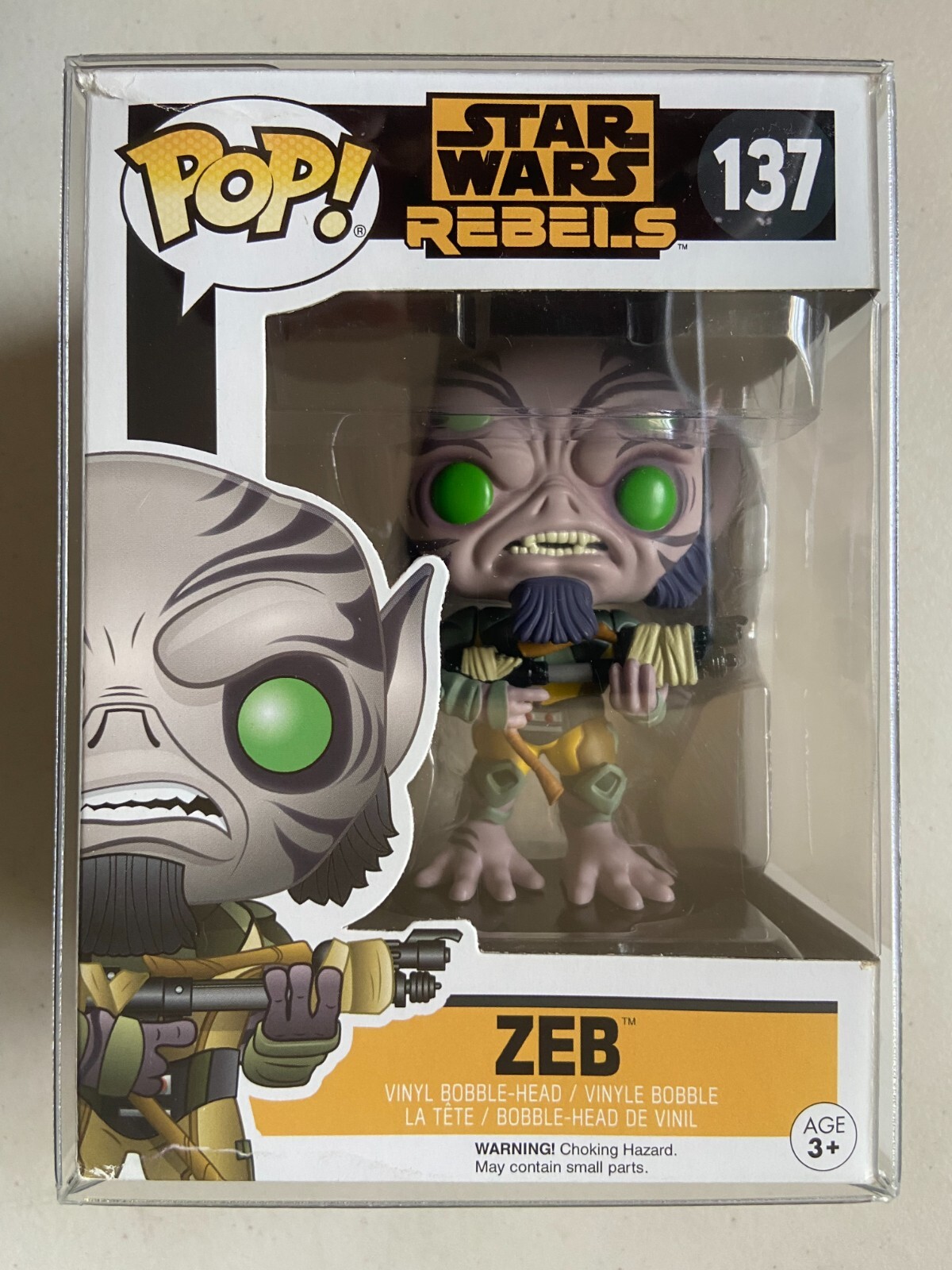Funko Pop Star Wars Rebels Zeb #137 Vaulted Retired Garazeb