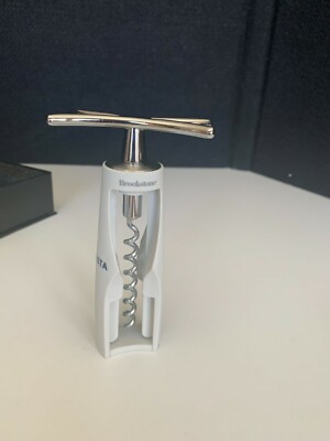 Brookstone X Wine Opener White In Black Box Bar Tool Hand Twist