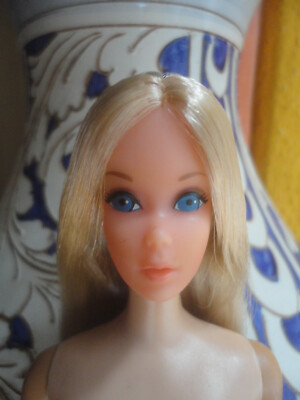 Vintage Mattel 1970's Barbie OOAK Head ONLY Blonde Mix Saran GC