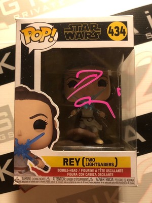 Rey signed Funko Pop by Daisy Ridley Autograph Star Wars COA Marvel Skywalker