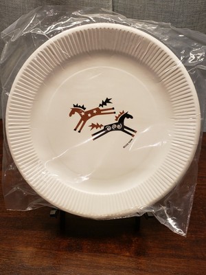 Horse Party Paper Dinner Plates 8 Ct. New Western Simple 9'' Large Girl/Boy 