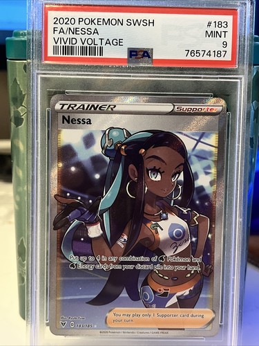 2020 Pokemon Nessa Full Art 183/185 Ultra Rare Vivid Voltage PSA 9