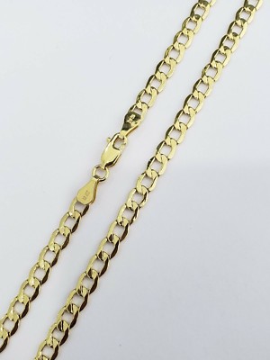 Pre-owned Necklace Clearance 10k Yellow Gold 4.5mm Cuban Curb Link Chain  24 Inches