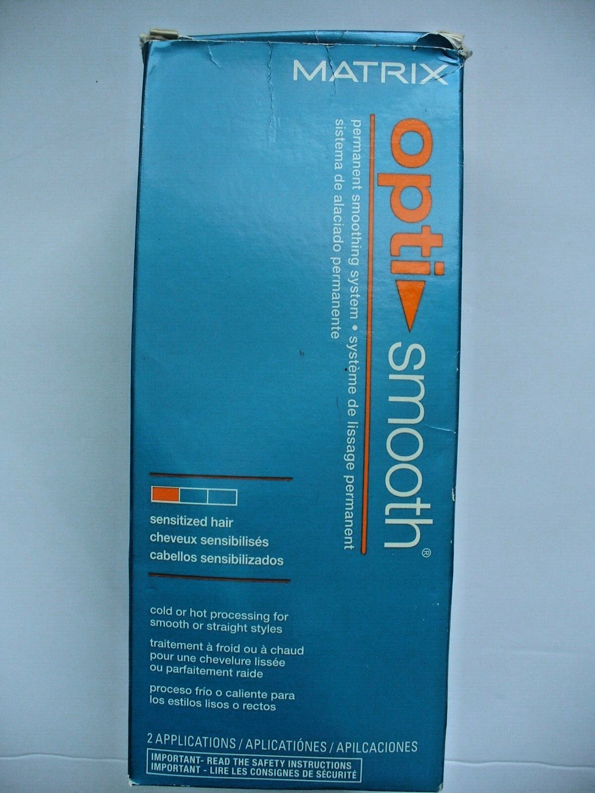 Matrix Opti Smooth Permanent Smoothing System For Sensitized Hair - New In Box