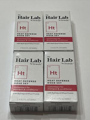 Lot of 4 The Hair Lab HT Heat Defense Dose Set Hydrolyzed Wheat Protein 4 Boxes