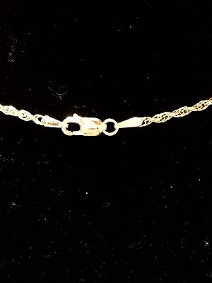 Pre-owned Leslie's ™ 14k Yellow Gold 1.5mm Wide Pendant Rope Chain Necklace 16"