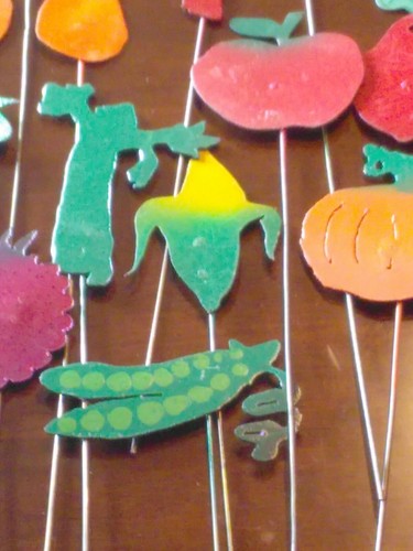 5 Garden Stake Markers Your Choice Handmade from Scrap Metal 3-4