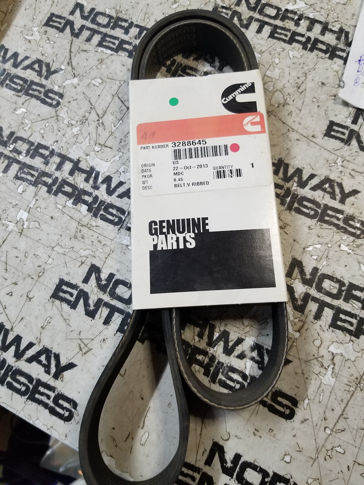 CUMMINS 3288645  BELT - Picture 1 of 1