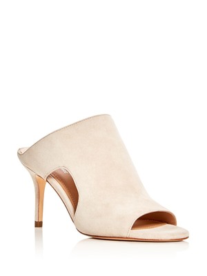 Женские песочно-бежевые шлепанцы на шпильке Zandra POUR LA VICTOIRE без шнуровки на каблуке 7