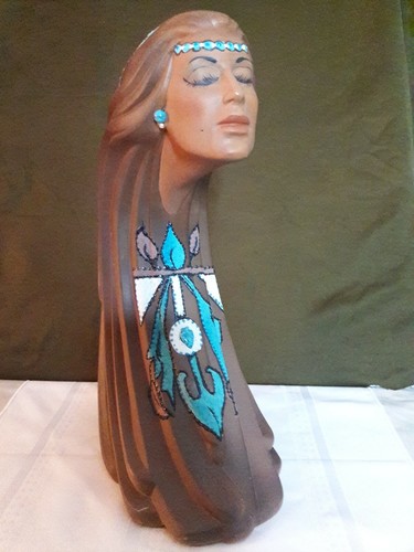 Ceramic Indian head bust
