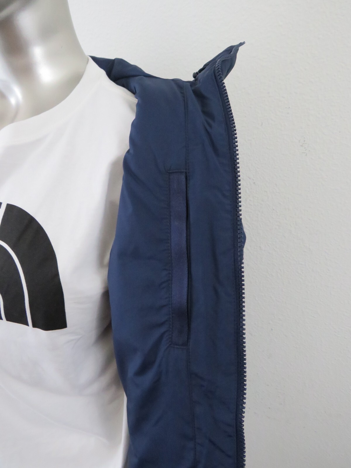 Pre-owned The North Face Womens  Gotham Mid Parka 550-down Winter Jacket Hooded - Navy Blue In Summit Navy Blue / Tnf White Logo