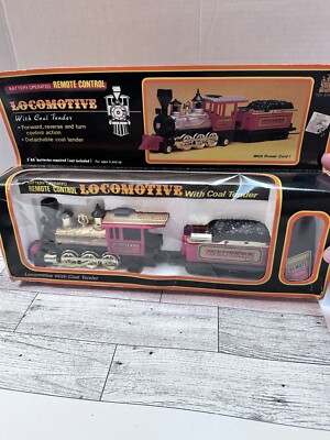 VINTAGE 1986 Toy State Western Express Locomotive Coal Remote Control Train 6002