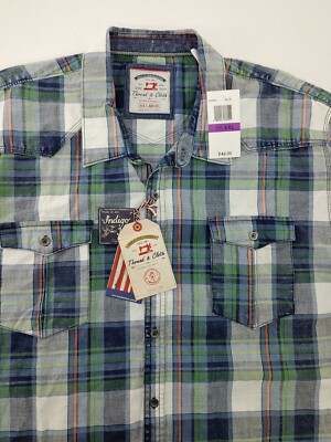Thread & Cloth Mens Shirt Size 2XL Plaid NWT