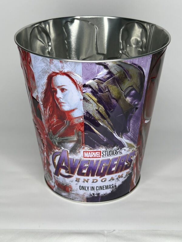AMC Marvel Avengers Endgame Popcorn Tin Bucket Thanos Hulk Thor Iron Man...
