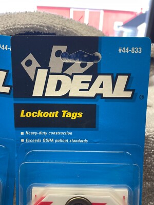 NIB Ideal 44-833 Lockout Tag Heavy Duty, ''Do Not Operate'' Striped
