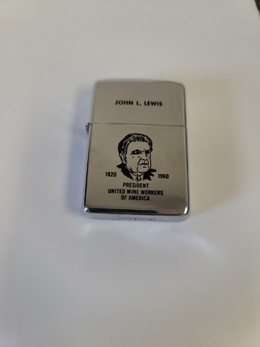 Zippo lighter vintage JOHN L. LEWIS 6 DOTS 1966? UNION REP