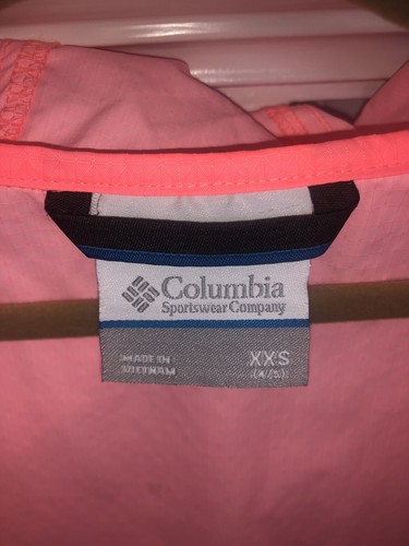 Columbia Girls Rain Jacket Size XXS Orange Zip Up