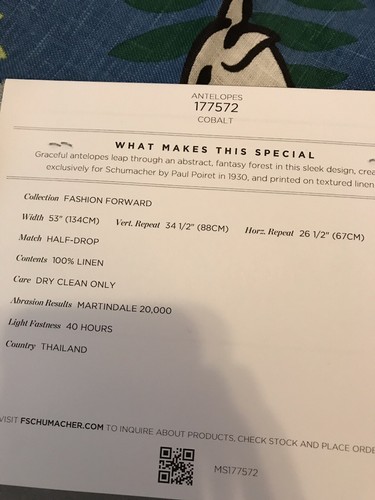 Schumacher Antelopes Fabric In Any Colorway