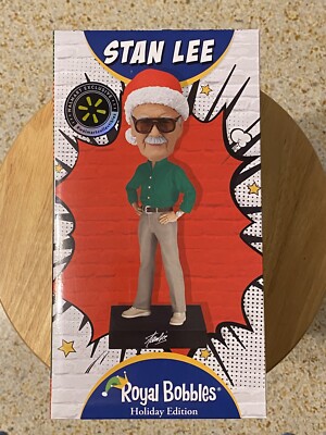 STAN LEE BOBBLEHEAD WALMART EXCLUSIVE ROYAL BOBBLES HOLIDAY EDITION CHRISTMAS