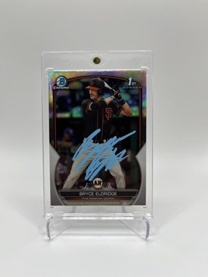 2023 Bryce Eldridge 1st Bowman Chrome Refractor Signed Autographed Card HOT SF