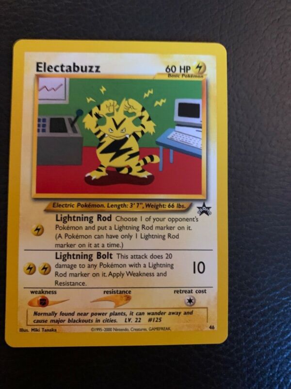 Near Mint Promo 46 Electabuzz Pokemon Individual Cards Collectible Card Games