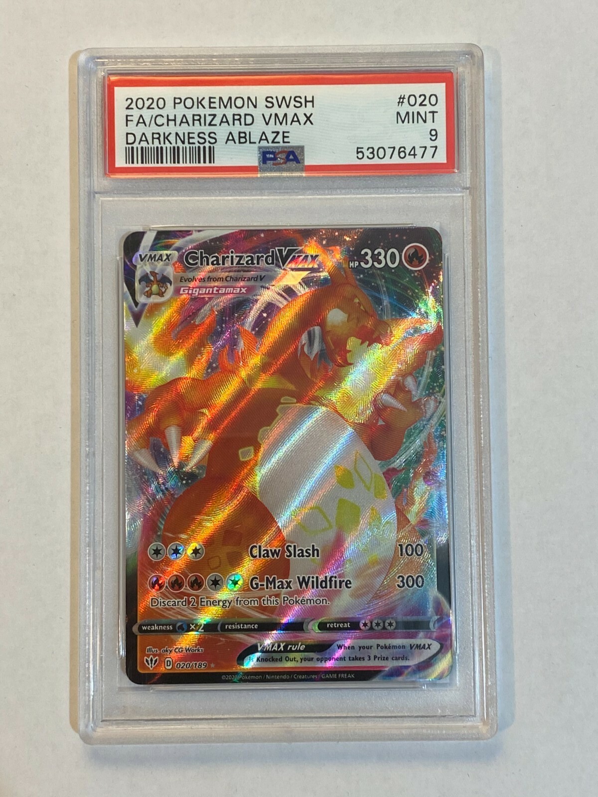 Charizard Vmax PSA 9 020/189 Darkness Ablaze Pokemon | eBay
