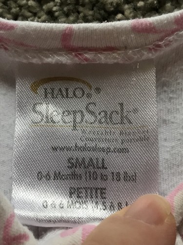 Halo Sleep Sack Wearable Blanket Pink Girl Small Newborn 0 - 6 Months