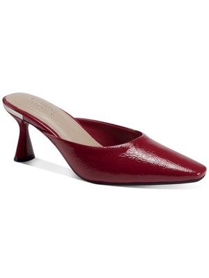 Женские шлепанцы ALFANI Red Crinkle Cecilia с расклешенным носком без застежки на каблуке 6,5 М