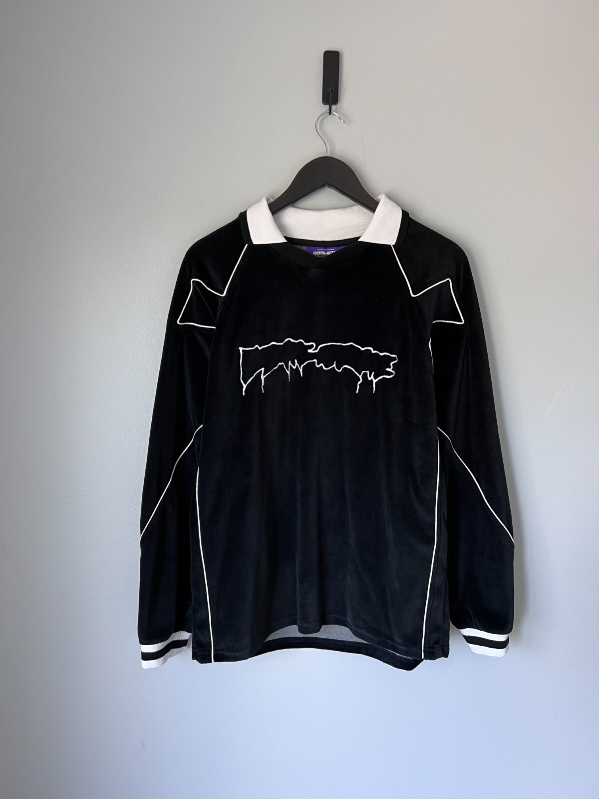 トップス FUCKING AWESOME Velour Soccer Jersey Velour Soccer Jersey L/S Shirt Blk(size options listed