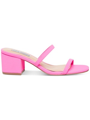 

STEVE MADDEN Женские розовые шлепанцы из крокодиловой кожи Issy на блочном каблуке, размер 9,5 м, Розовый, ISSY01S1