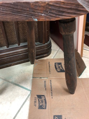 Vintage Birthing Labor Wooden Stool Three Legged