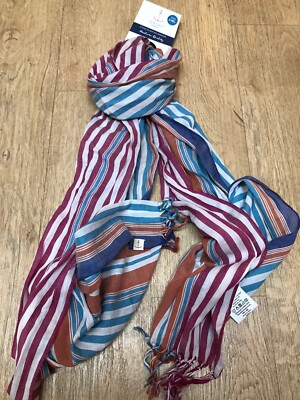 BNWT Was £19.95 Seasalt New Everyday Scarf Windbreak Stripe Zennor