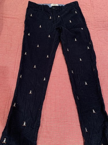MASON'S - Pantalon cargo bleu marine en velours côtelé