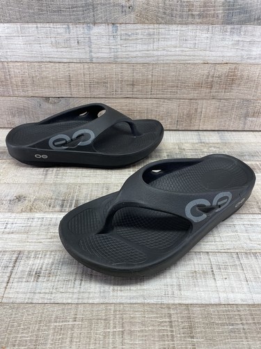 Oofos Black Sz 6 Mens Or Women's 4 Sandals | eBay