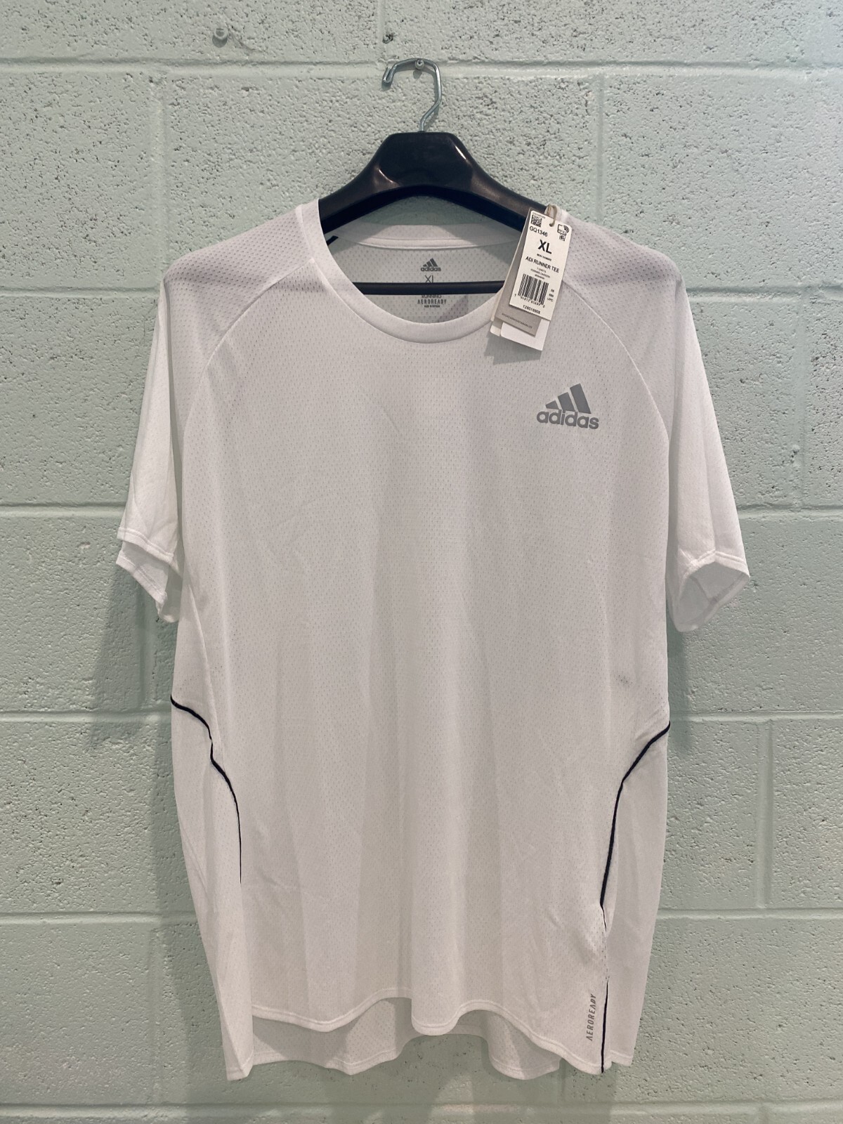 adidas Adi Runner Tee Men's Size XL White Performance T