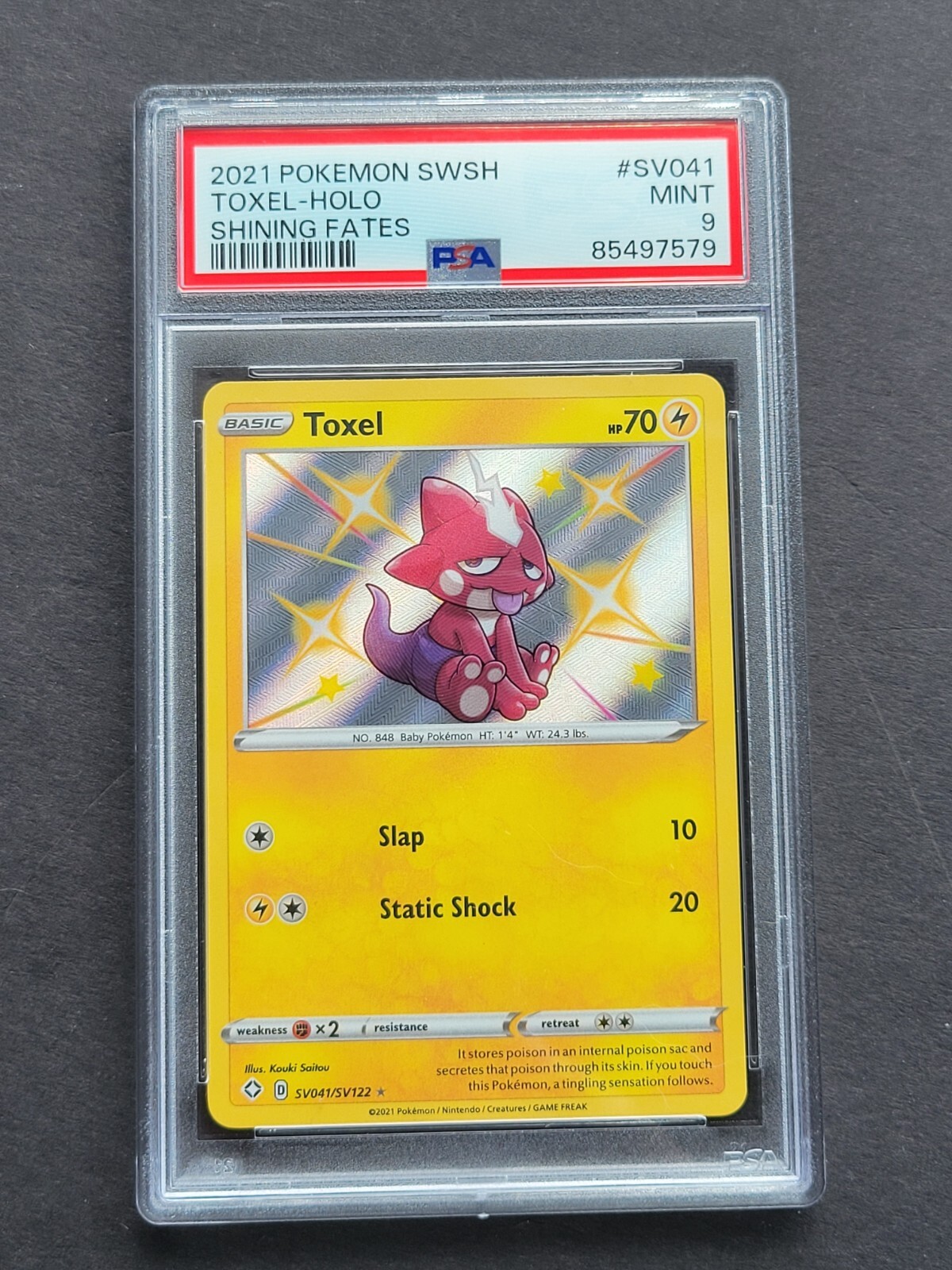 Pokemon PSA 9 TOXEL SV041/SV122 - SWSH SHINING FATES HOLO