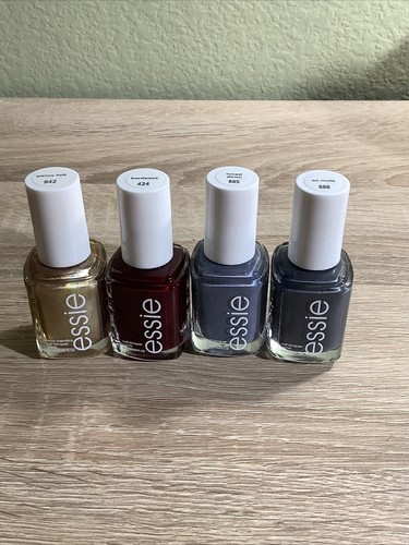 Set of 4 - Essie Nail Polish -Penny Talk & Bordeaux & Toned Down & On Mute #D