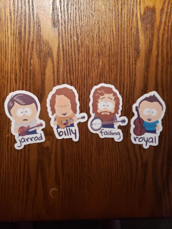Billy Strings South Park Sticker Lot (Rare set!) 4 Stickers!! Well Made!