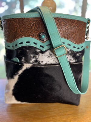 New Myra Bag Western Boho Cowhide Crossbody Cowgirl Leather Purse