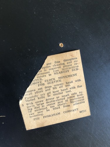 Vtg Mid Century Atomic Minimalist Ingram Battery Opp. MCM Walnut Disk Wall Clock