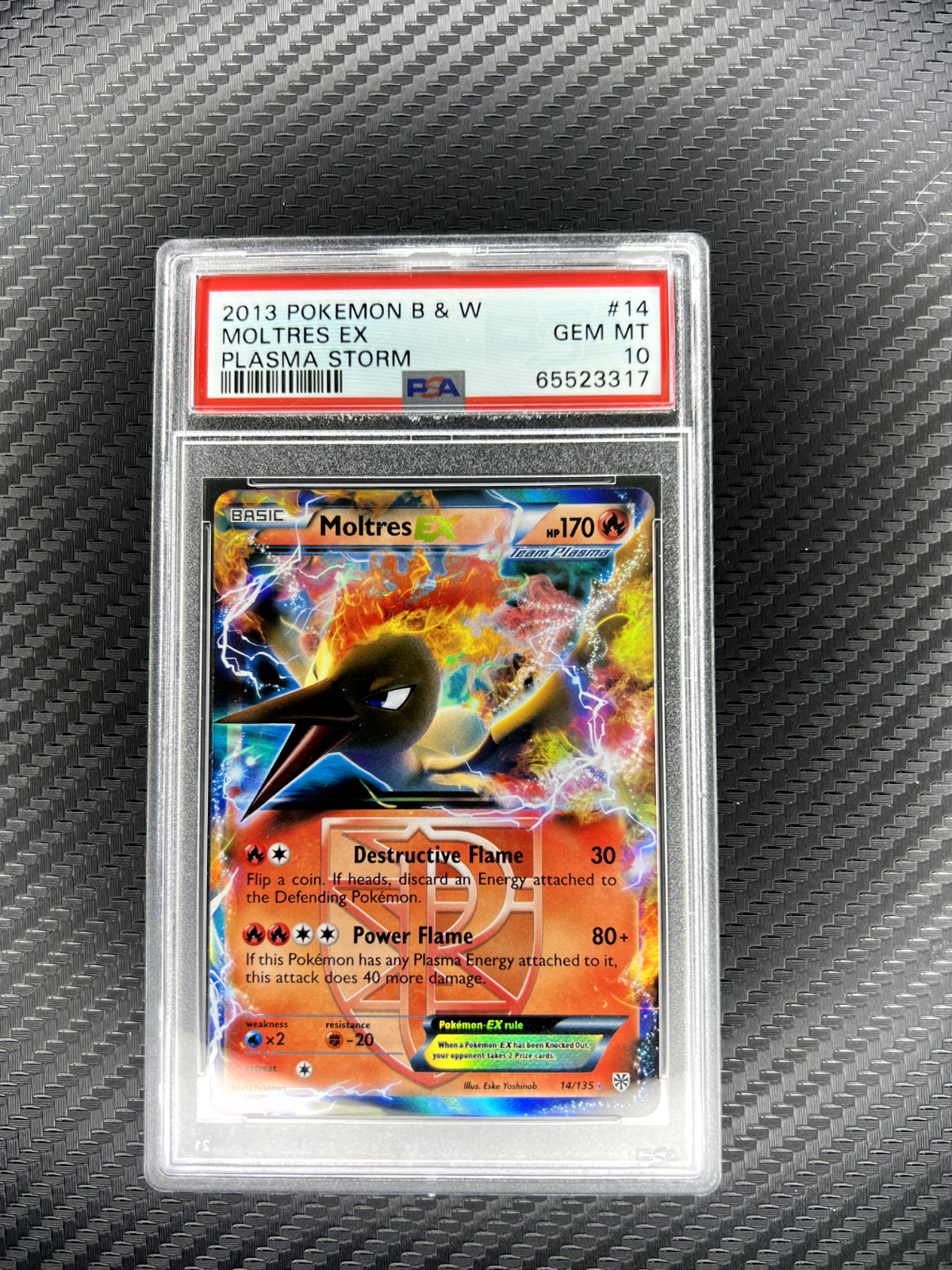 Pokemon 2013 B & W Plasma Storm Moltres EX 14/135 Ultra Rare Pokemon 2013 B & W Plasma Storm Moltres EX 14/135 Ultra Rare