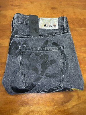 ED HARDY JEANS DENIM Battle Skull Loose Fit - Size 34x31 Mens - NWT - $ 195.00