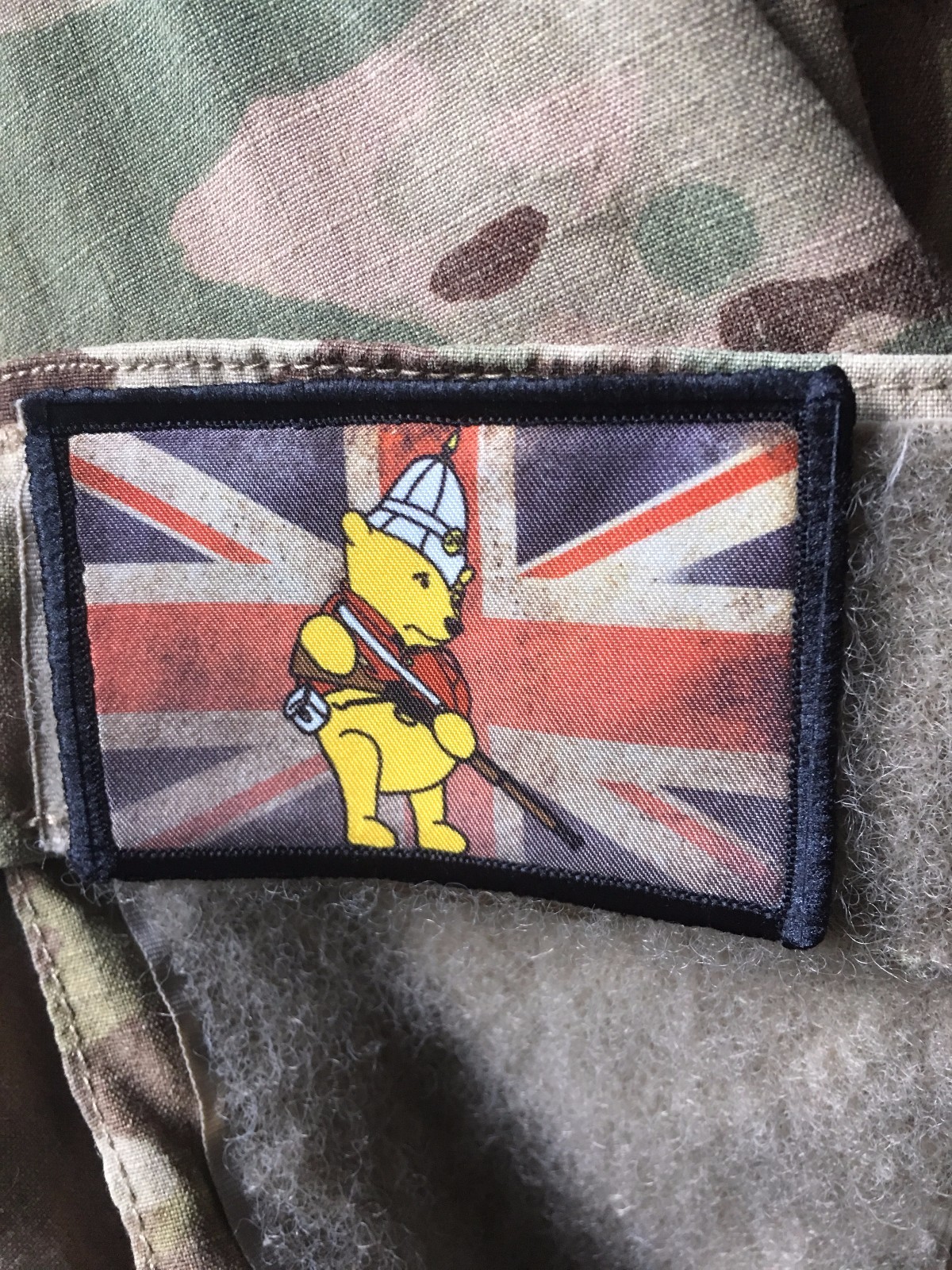 Circular Winnie The Pooh Martini Henry Morale Patch Tactical Military USA Army Original Current