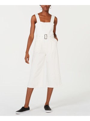 

LINE + DOT Женский белый вечерний комбинезон без рукавов с широкими штанинами. Размер