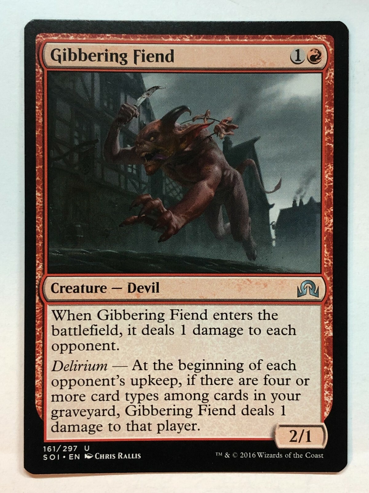 Gibbering Fiend 2x FOIL SOI MTG Shadows Over Innistrad Uncommon MINT red Gibbering Fiend 2x FOIL SOI MTG Shadows Over Innistrad Uncommon MINT red