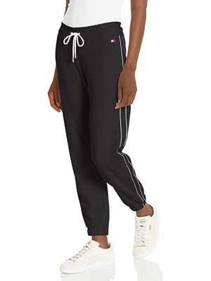 

TOMMY HILFIGER SPORT Женские черные брюки-джоггеры с карманами и завязками на талии, Черный, TP26515P